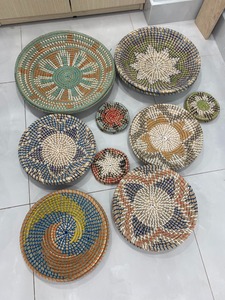 PRECIO BARATO ARTESANÍA VIETNAMITA PRODUCTO DE HIERBA MARINA COLGANTE DE PARED DECORACIÓN DEL HOGAR DE LOTO AZUL 2023 - Product Image 4