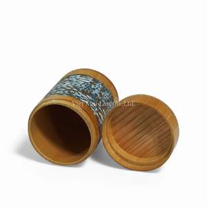 Pot en laque naturelle fait à la main, pot de rangement décoratif pour la maison, la table, la cuisine, la salle de bain - Product Image 2