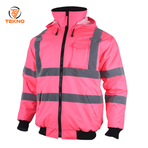 2025 vêtements de travail haute visibilité vêtements de sécurité réfléchissants à capuche tissu de haute qualité utiliser hommes vêtements de travail de sécurité à capuche service OEM - Product Image 1