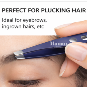 Pinzas Profesionales de Acero Inoxidable de Primera Calidad para Cejas, Punta Inclinada, Duraderas, Herramienta de Belleza para Depilación de Precisión - Product Image 4