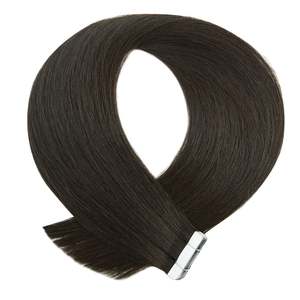 Extensiones de Cabello con Cinta Adhesiva # 2 Paquetes de Cabello Humano Virgen Remy Vietnamita de Doble Trama, Color Marrón Oscuro - Product Image 1
