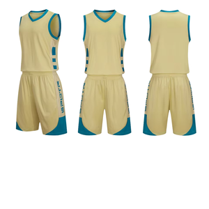 Conjunto de Camisetas de Baloncesto Personalizadas, Cómodas, de Secado Rápido, al por Mayor, en Stock, Diseño de Uniforme de Baloncesto para Hombre - Product Image 1