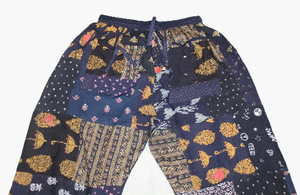 Femmes filles noir rayonne sarouel respirant décontracté été Yoga pantalon taille élastique fermeture poches pour Festival porter - Product Image 4