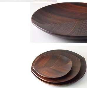 3 Pcs Assiette Ronde Vente Chaude Vaisselle en Bois d'Acacia Plateau de Service Assiette de Service en Bois Plateau de Nourriture Dernier Design - Product Image 1