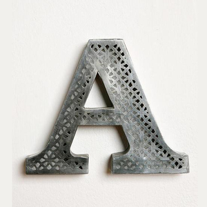 Metal Etched <b>Letter</b> A - Product Image 2