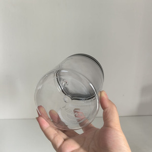 Tarro grande para mascotas de 600ml/20oz, tapas de rosca de PP negro para cocina, alimentos secos, mantequilla de maní, miel, lata vacía para galletas, almacenamiento de lápiz labial - Product Image 2