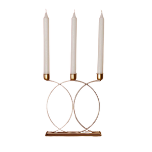 Vente chaude Or Bougie Pilier Titulaire Stands pour Centres De Table De Mariage En Aluminium Bougeoirs pour La Décoration De Noël - Product Image 4