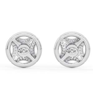 ต่างหูทรงกลมมอยซาไนต์สไตล์น่ารักไม่ซ้ำใครสำหรับผู้หญิง - Product Image 5