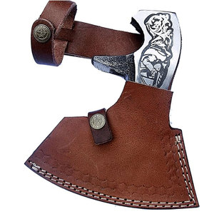 Cabeza de hacha de acero de Damasco de estilo rústico con capas elegantes para herramientas de madera funcionales Proyectos artesanales y colecciones de exhibición - Product Image 1