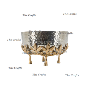 Bol martelé en métal avec base en nacre Bol de service à dessert de qualité supérieure aux prix de gros - Product Image 4