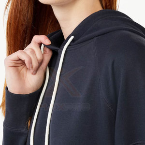 โรงงานผลิตเสื้อฮู้ดกันลมสำหรับขายออนไลน์ เสื้อฮู้ดผู้หญิงทำจากผ้าฝ้าย - Product Image 5