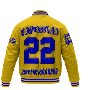 Sigma แจ็กเก็ต Gamma Rho 1922มรดกทางวัฒนธรรม sgrho เสื้อโค้ทแบบพรีเมียมพิมพ์ลายลูกพูเดิล Greek Letterman - Product Image 3
