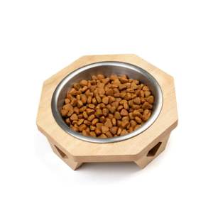 Bol en bois écologique 100% fait à la main pour animaux de compagnie support d'alimentation pour chat et chien meubles pour animaux de compagnie de haute qualité du Vietnam en gros - Product Image 1