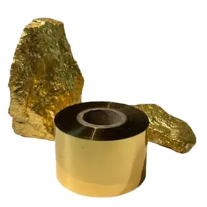 Nuovo design il laminato a caldo foglia oro doppio lato rotolo oro & argento foglia per la vernice doratura parola e così via decorazione