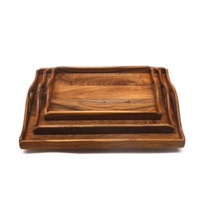 Ensemble de plateaux en bois d'acacia - Product Image 5