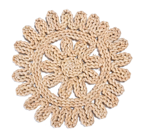 แผ่นรองจานหวายสานแบบคลาสสิกเป็นมิตรต่อสิ่งแวดล้อมโต๊ะรับประทานอาหารจานสานสานแบบกลวงลายคริสต์มาส - Product Image 5