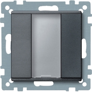 สำหรับระบบ SCHNEIDER ELECTRIC M สีแอนทราไซต์ สวิตช์ปุ่มกด 1 ช่อง รุ่น MTN627514 - Product Image 1