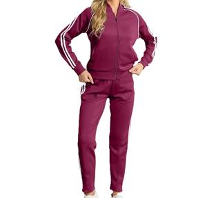 Vêtements pour femmes Ensemble de survêtement personnalisé Ensemble de jogging pour femmes Vêtements pour femmes sans col avec fermeture éclair complète Vêtements décontractés - Product Image 1