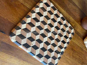 Planche à découper en bois au design unique de haute qualité pour les blocs de charcuterie d'ustensiles de cuisine d'hôtel et de restaurant de FWE - Product Image 6