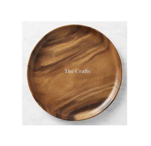Assiette de présentation ronde en bois de qualité supérieure, sous-assiette pour la maison, l'hôtel et les mariages - Product Image 1