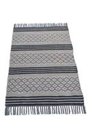 Ensemble de tapis de décoration intérieure en jacquard moderne à motif abstrait, élégance intemporelle, fait main, tufté, en coton, tissage plat, à poils coupés et crochetés