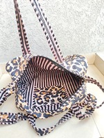 Sac de voyage décontracté en coton imprimé léopard, sac de sport tactique de luxe - Noir, lavable, léger, fermeture éclair, grande capacité