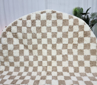Tapis de couloir marocain Beni Ourain à carreaux fait main en laine, authentique berbère, véritable, lavable, toutes saisons, OEM