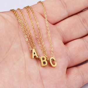 925 Silver Alphabet <b>Charm</b> <b>Necklace</b> - Minimalist Custom Initials <b>Necklace</b> Jewelry <b>for</b> Wholesale - Product Image 4