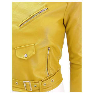 Chaquetas de cuero personalizadas para mujer, chaqueta de cuero auténtico de alta calidad, profesional, de talla grande - Product Image 4