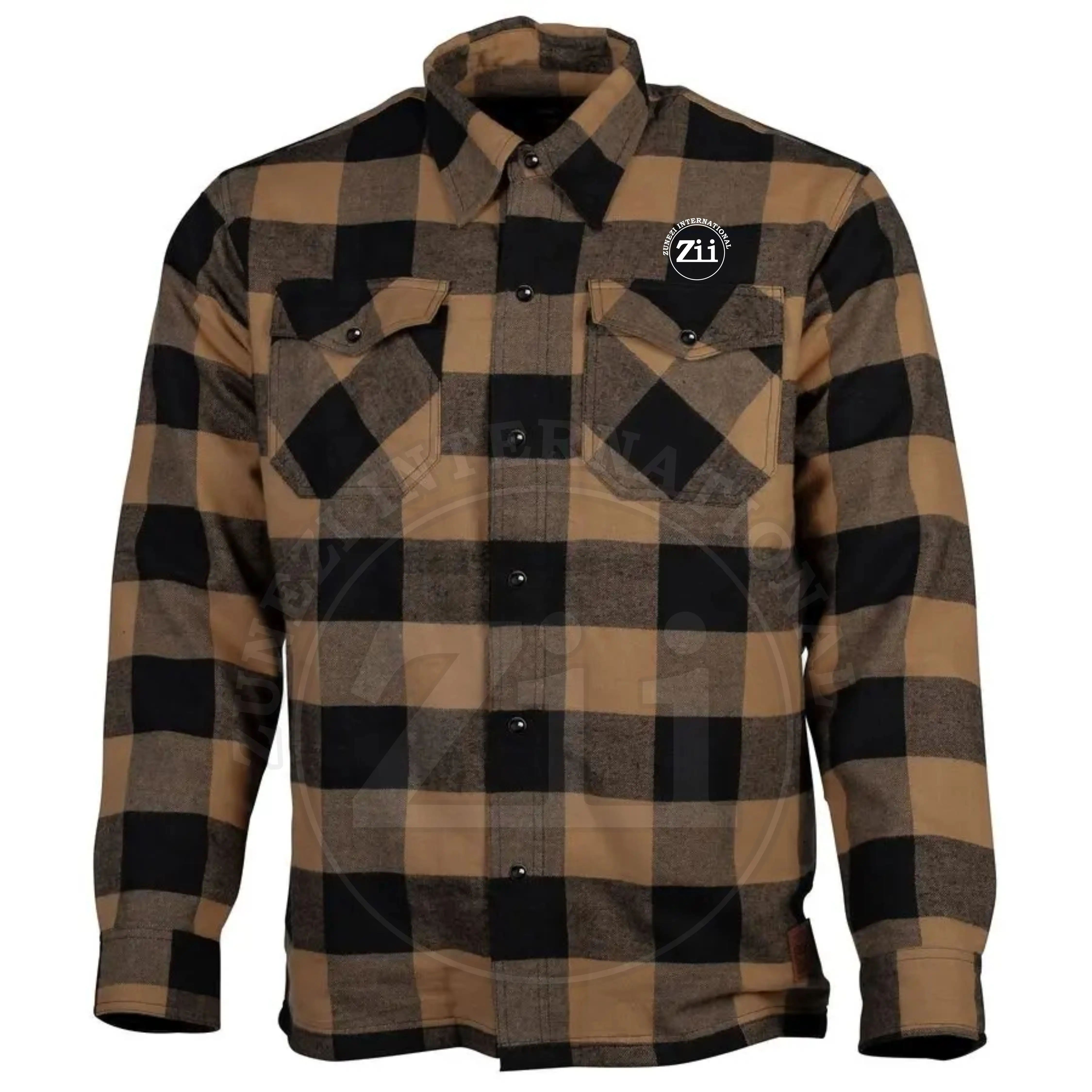 Men's Breathable 100% Cotton Biker Flannel Shirt CE Armor Protective Motorcycle Gear Plus Size Available with custom logo
