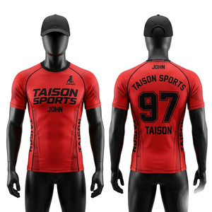 Rashguard de MMA Premium de 250 GSM, Poliéster y Spandex, Azul y Negro con Paneles en Contraste, Sublimación, Logotipo Personalizado, Ajuste de Compresión - Product Image 6