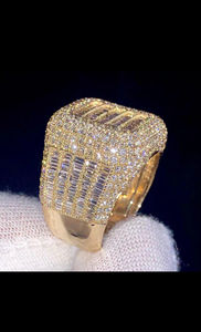 Modern Moissanite Diamond <b>Ring</b> <b>for</b> <b>Men</b> Unique Design Wedding Band Perfect <b>for</b> Engagement Anniversary Jewelry - Product Image 6