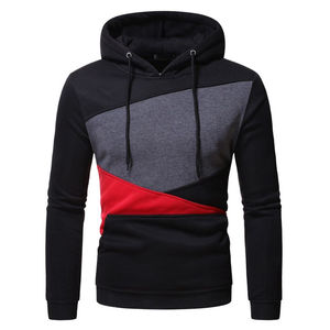 Sweats à capuche d'hiver pour hommes 100% coton brodé doublé polaire grandes tailles pull-over - Product Image 4
