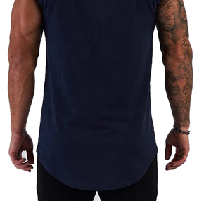 Hot Selling Men's Casual Style Gym <b>Vest</b> 100% Cotton Quick Dry and Breathable Knitted Weaving Low Price Tank <b>Tops</b> - Product Image 5