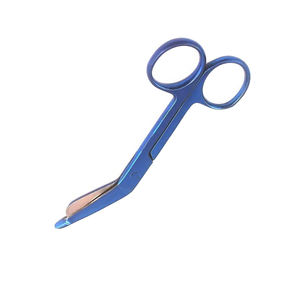 Ciseaux de chirurgie enduits de couleur bleue 115 mm lame tranchante métal acier professionnel ciseaux de salle de chirurgie chirurgicale - Product Image 4