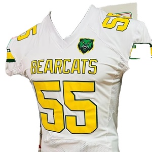 Jersey de fútbol americano bordado de talla grande transpirable estirable sublimación pantalones cortos Pakistán hecho fotos reales nuevo - Product Image 1