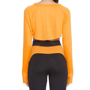 ชุดโยคะออกแบบได้ตามต้องการของผู้หญิงลายพื้นปิดเอวยางยืดและระบายอากาศได้ - Product Image 5