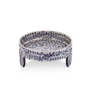 Plateaux décoratifs sur pied en nacre 35x15 cm - Product Image 1