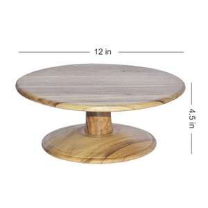 Prisma Designs Support à gâteau rustique en bois écologique avec base perlée, support à dessert artisanal en bois de mangue pour mariages et événements - Product Image 5