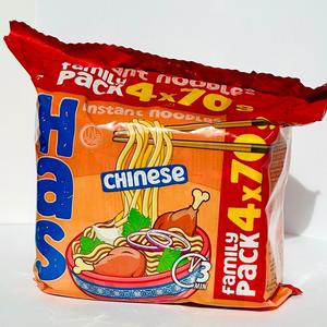 Fideos Instantáneos de Harina de Trigo Frita Chinos HES, Paquete Familiar 4x70g, Listos en 3 Minutos - Product Image 6