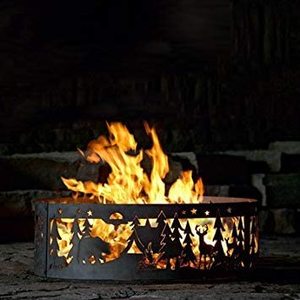 Portable Wood Burning New Upgrade High Temperature Modern <b>Camping</b> Resistant Metal <b>Fire</b> <b>Pit</b> Ring for Outdoor Use - Product Image 2