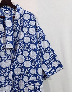 Fait à la main 100% doux séchage rapide coton Robe de maternité motif Floral Midi Robe de bain vêtements de plage pour l'été élégant tombé automne - Product Image 3