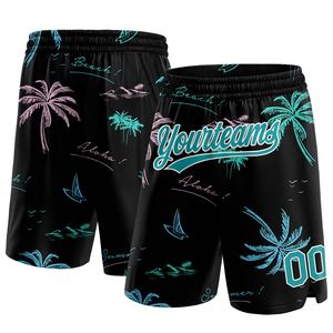 Shorts de basket-ball personnalisés de haute qualité, double couche, sublimation graphique de haute qualité, 5 pouces, motif paisley en maille - Product Image 3