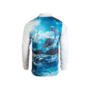 Polyester impression personnalisée sublimation séchage rapide pêche porte des vêtements conception uniforme maillots de pêche à manches longues - Product Image 6