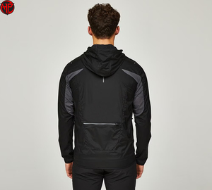 แจ็กเก็ตกันน้ำกันลมกันน้ำโพลีเอสเตอร์หนาของผู้ชายเสื้อแจ็กเก็ตกันน้ำมีโลโก้ออกแบบได้ตามต้องการ - Product Image 5