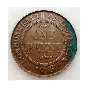 Rare pièce ancienne australienne 1915 H One Penny - Product Image 1