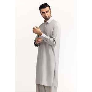 Costume gris respirant en coton pour affaires/mariage SK-S23-032 Grande taille XL, pantalon de style à simple boutonnage avec fermeture boutonnée - Product Image 6