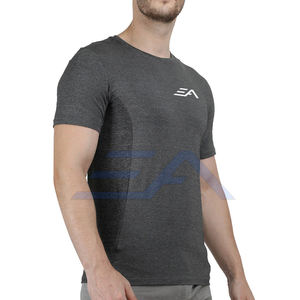 เสื้อยืดฟิตเนสผ้าฝ้ายระบายอากาศแห้งเร็วของผู้ชายผ้าคอตตอนสำหรับ100% มีโลโก้ออกแบบได้ตามต้องการ - Product Image 2