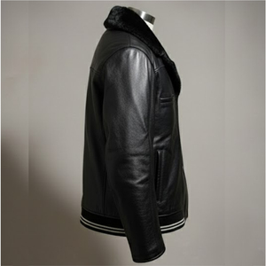 คอตั้ง100% หนังวัวแท้คุณภาพสูงคอตั้งสำหรับฤดูหนาวแนวสตรีทกันน้ำระบายอากาศได้ดีเป็นมิตรกับสิ่งแวดล้อมปรับแต่งด้านหน้าได้ - Product Image 3