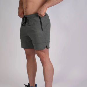 Shorts de sport pour hommes en polyester à séchage rapide, style hip-hop, pour la salle de sport, l'entraînement et le fitness, avec taille élastique - Service de personnalisation OEM - Product Image 1